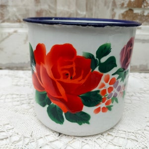 Enamel handle pot