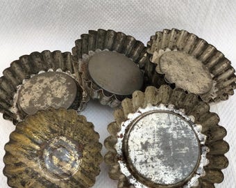 5 vintage Tartelettförmchen