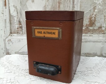 Caja de farmacia antigua, cartón duro