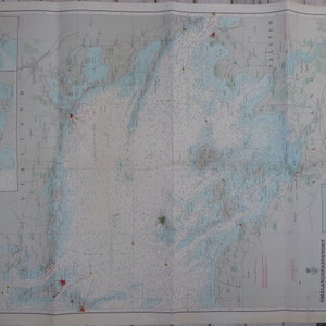 vintage Seekarte, Ostsee, Smaland