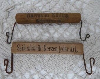 2 vintage Taschenhenkel, Holz