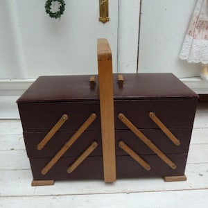 interesting old sewing box, handmade