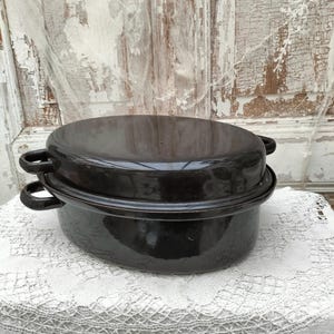 Asador esmaltado, cacerola, asador de gansos