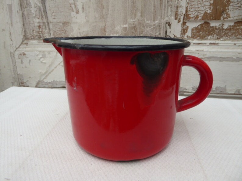 Enamel Handle Pot Etsy