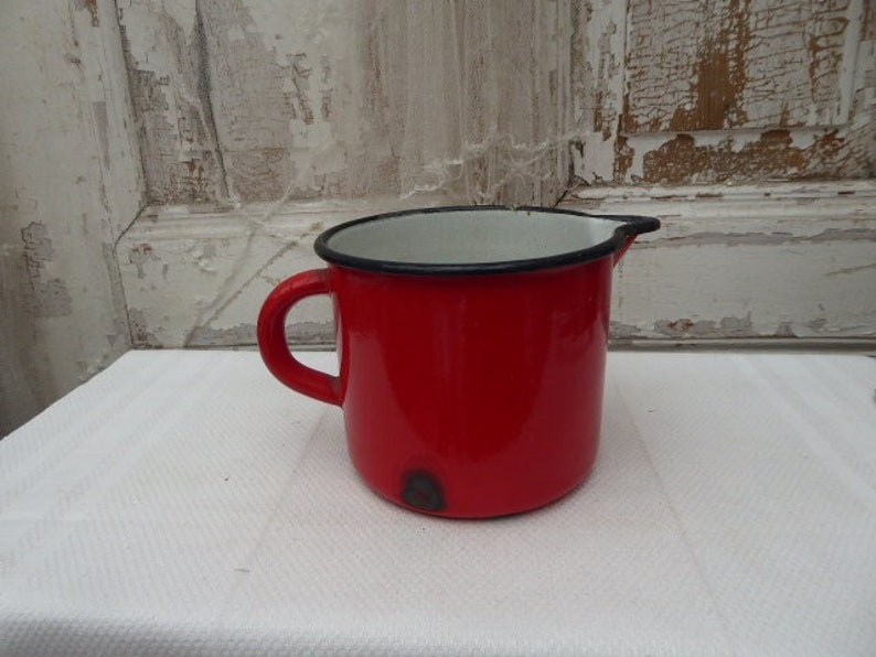 Enamel Handle Pot Etsy