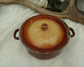 cute vintage enamel saucepan