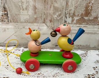 Pájaros de juguete para arrastrar