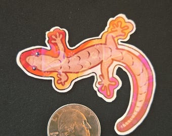 Lesbian Pride Mourning Gecko Sticker