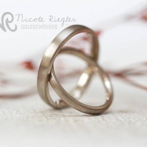 Wedding Rings "Fine Line" white gold 585