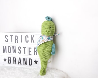 Crochet toy clock Seahorse Alma