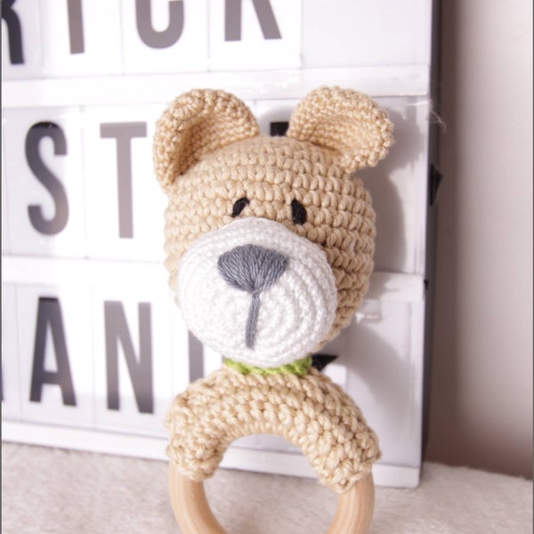 Rattle Teddy Bear crocheted