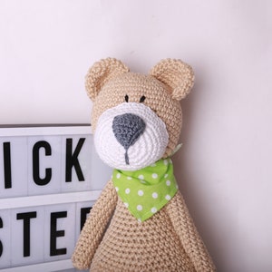Crochet cuddly toy Bruno Bear Teddy