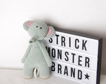 Crocheted cuddly toy elephant