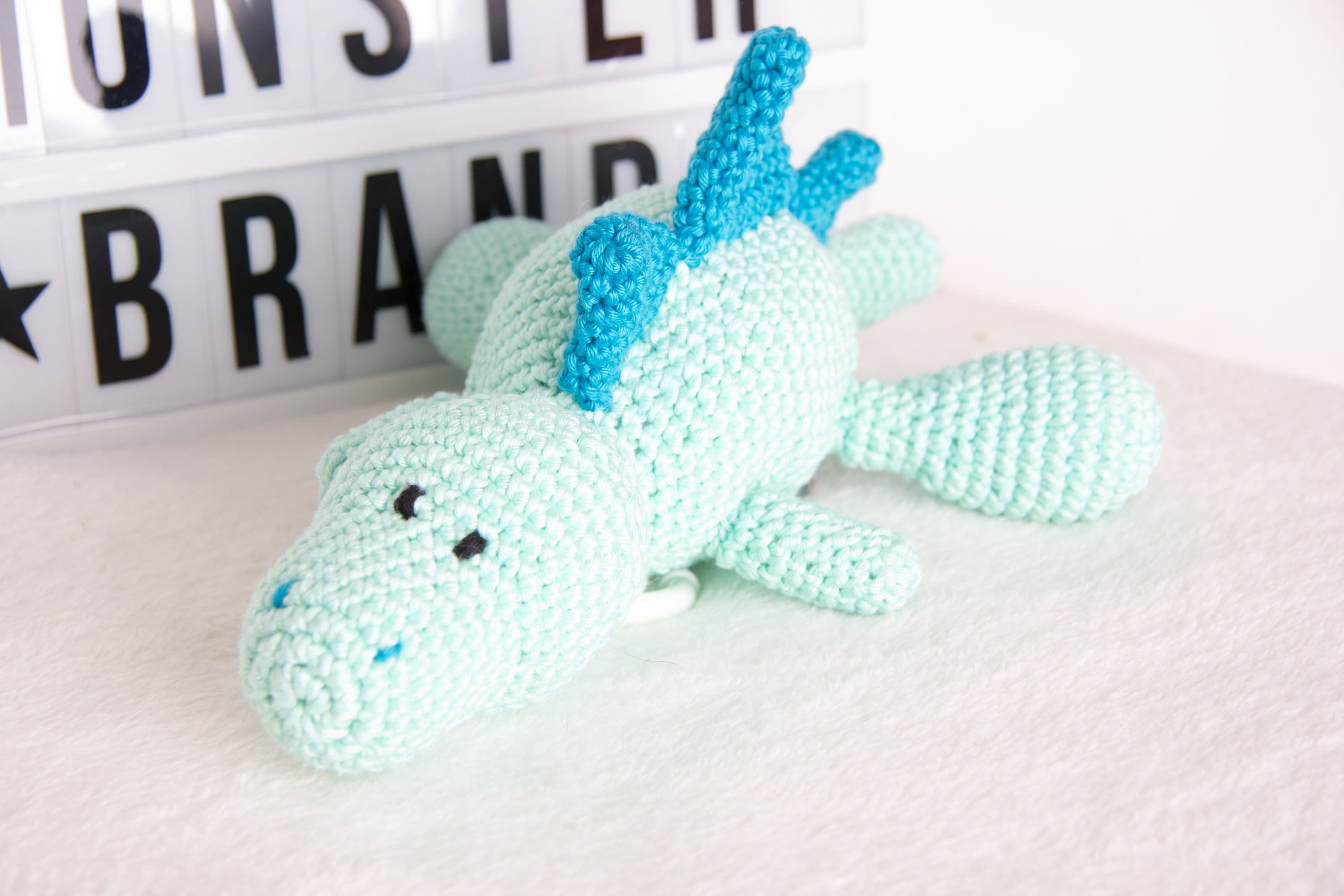 Toys & Games Crocheted Dino with music box. Toys