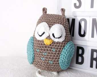 Crochet music box owl
