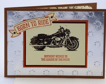 Geburtstagskarte Mit Motorrad Etsy