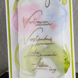 zur Hochzeit "Vertrauen...Verständnis...Liebe" personalisierbar Verlobung Trauung Hochzeit Hochzeitsjubiläen Geldgeschenk
