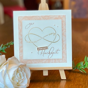 Hochzeitskarte für immer und ewig Doppelkarte Ehejubiläum Gratulationskarte zu jedem Hochzeitstag