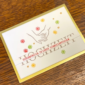 Carte de mariage, cérémonie de mariage, bureau d'enregistrement, cadeau en espèces, grands mots
