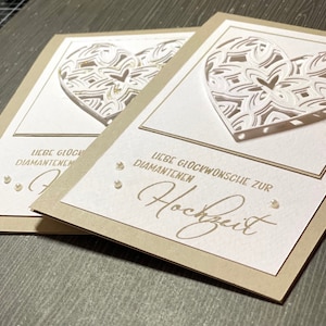 Glückwunsch zur diamantenen Hochzeit oder 60. Hochzeitstag, aber auch zu jedem anderen Hochzeitstag