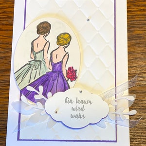 Hochzeitskarte für Zwei Frauen Trauung Hochzeit Geldgeschenk gleichgeschlechtlich eintraumwirdwahr