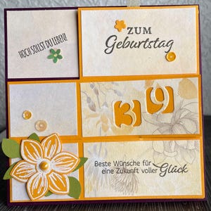 Zahlendrehkarte, personalisierbar, jede Zahl möglich, Farbwunscherfüllung, unisex, interaktiv