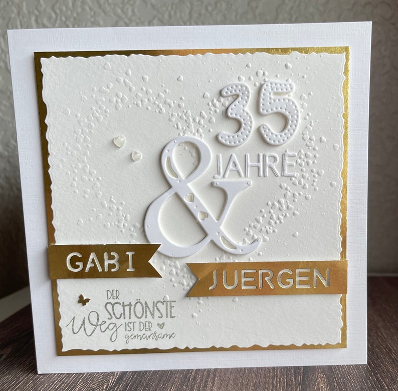 Personalized wedding card monetary gift for the special wedding anniversary, e.g. silver wedding anniversary, golden wedding anniversary, etc. etc. image 4