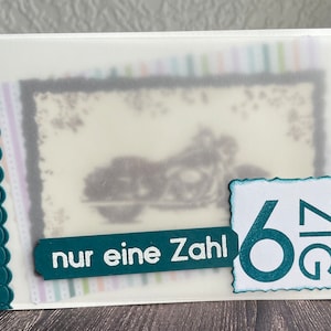 Geburtstagskarte, 60. Geburtstag, Herrenkarte, Männerkarte, Motorrad,