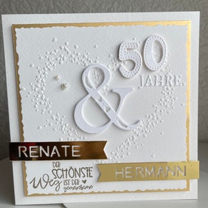 Personalized wedding card monetary gift for the special wedding anniversary, e.g. silver wedding anniversary, golden wedding anniversary, etc. etc. image 1