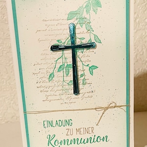 Uitnodiging voor de communie met inlegvel