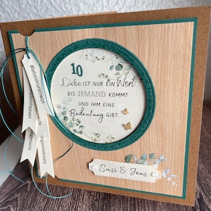L'amore è solo una parola, biglietto di nozze personalizzabile anche per speciali anniversari di matrimonio