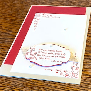 Carte de mariage, design chrétien, mais maintenant restez..., cérémonie de mariage, mariage, cadeau en espèces