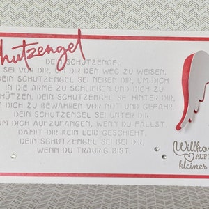 Beschermengelkaart voor geboorte, geldgeschenk