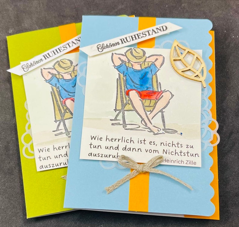 Ruhestand Karte - Persönliche Glückwunschkarte Für Pensionierung In Premium Qualität