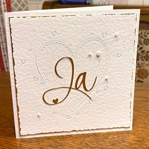 Hochzeitskarte „JA“ Trauung Hochzeit Geldgeschenk