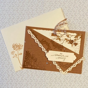 Hochzeitskarte im leichten Vintage-Style