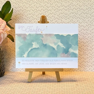 Gefeliciteerd met je doop met een geweldige aquarel overlay