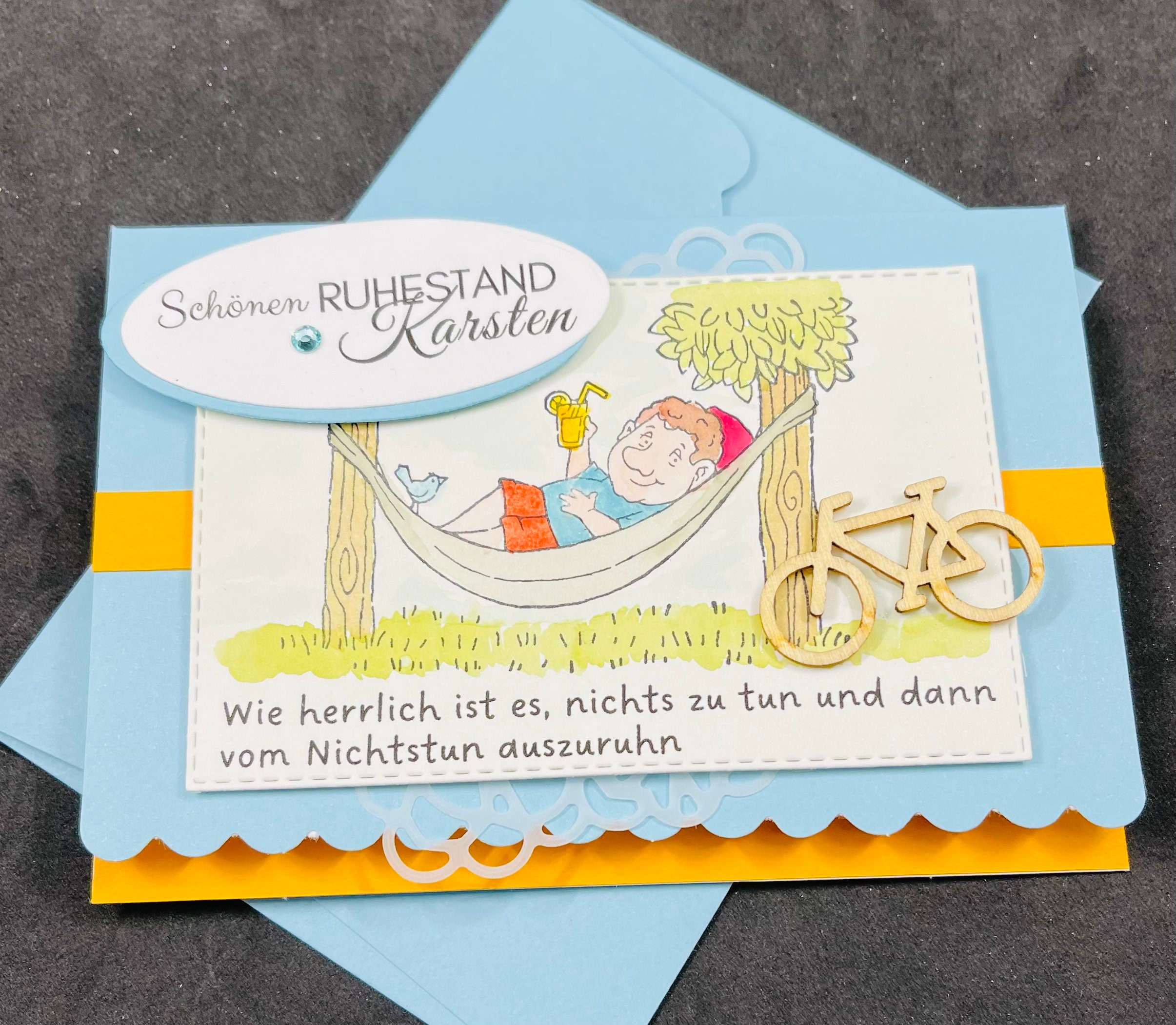 Twizler Ruhestandskarte Mit Tausendfüßler – 'Put Your Feet Up', Blanko Innen