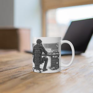Coding gifts | Reality Code Mug | Programmer Desk Illustration, Tech Minimalist Coffee Cup image 5