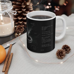 AI Rain design Mug | 11oz code art, black science fiction illustration
