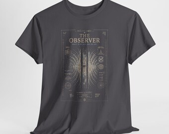 The Observer T-Shirt | Double slit experiment design, mystical illustration | Coding gifts |