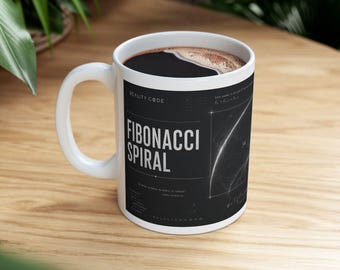 Fibonacci Spiral Mug | Coding gifts | Math Diagram Ceramic Mug
