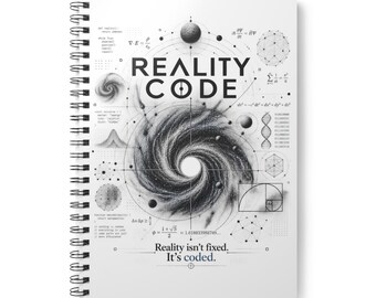 Reality Code galaxy spiral notebook | Coding gifts | A5 wirobound science design