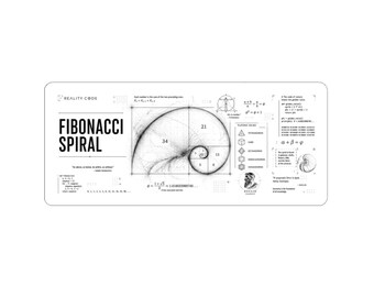 Fibonacci Spiral Diagram Kiss-Cut Stickers | Math Illustration, Golden Ratio Decal