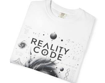 Reality Code Swirl Galaxy T-Shirt, Minimalist Space Physics Gift (Cotton)