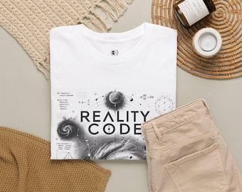 Reality Code galaxy swirl T-Shirt | Coding gifts | Science diagram typography