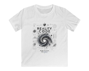 Reality Code galaxy spiral Kids Tee | Coding gifts | science space design