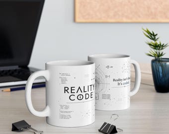 Relativity Concept Mug | Coding gifts |  Black Science Diagram Ceramic Coffee Mug