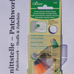 Fingerhut &quot;Small&quot; von CLOVER - Nr.6025 - Durchmesser 14,5mm - Protect & Grip - Thimble Rutschfester Fingerhut - Small - Neu OVP