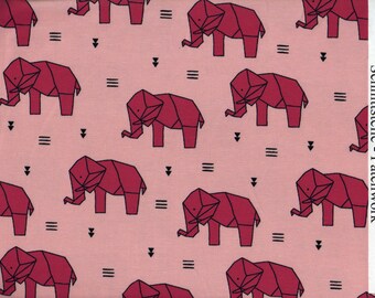 Jersey - Jerseystoff ~ Elefanten auf Rosa Untergrund - Stoffbreite 140cm